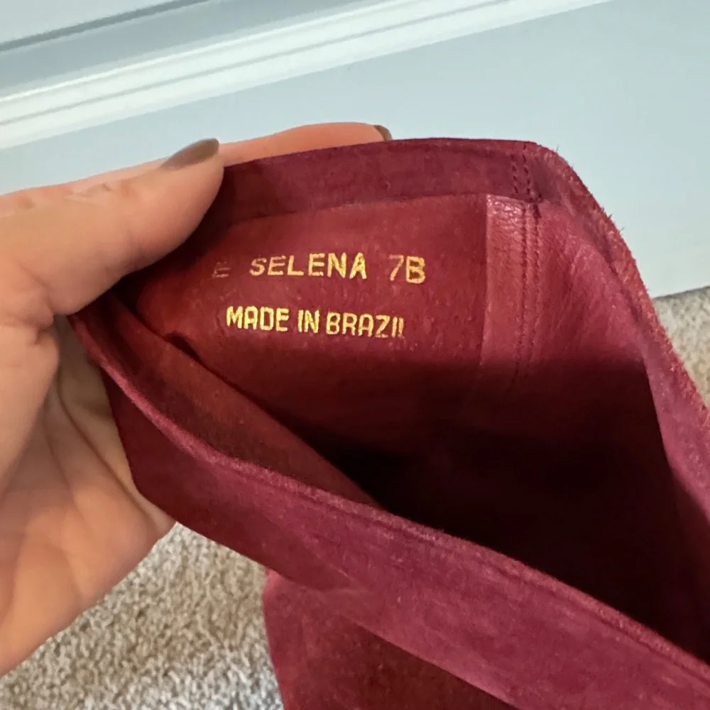 Vintage Nine West Suede Burgundy Selena Boots